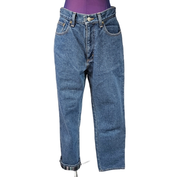 L.L. Bean Medium Wash Fleece Lined Denim Jeans Relaxed Fit Size 6 Women's B20 - Picture 11 of 13